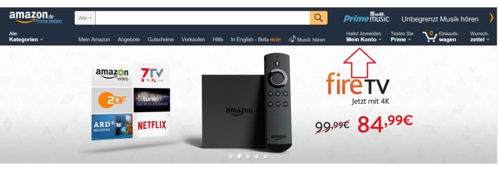 Amazon.de Mein Konto